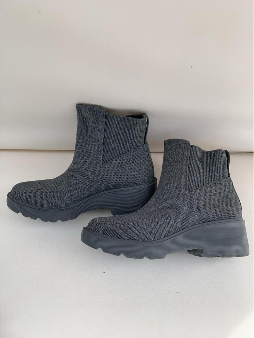VIVAIA Boots Everly Round Toe Platform Knit Travel Gray Lug Sole 39 Or 8.5 9 Us - Picture 5 of 12